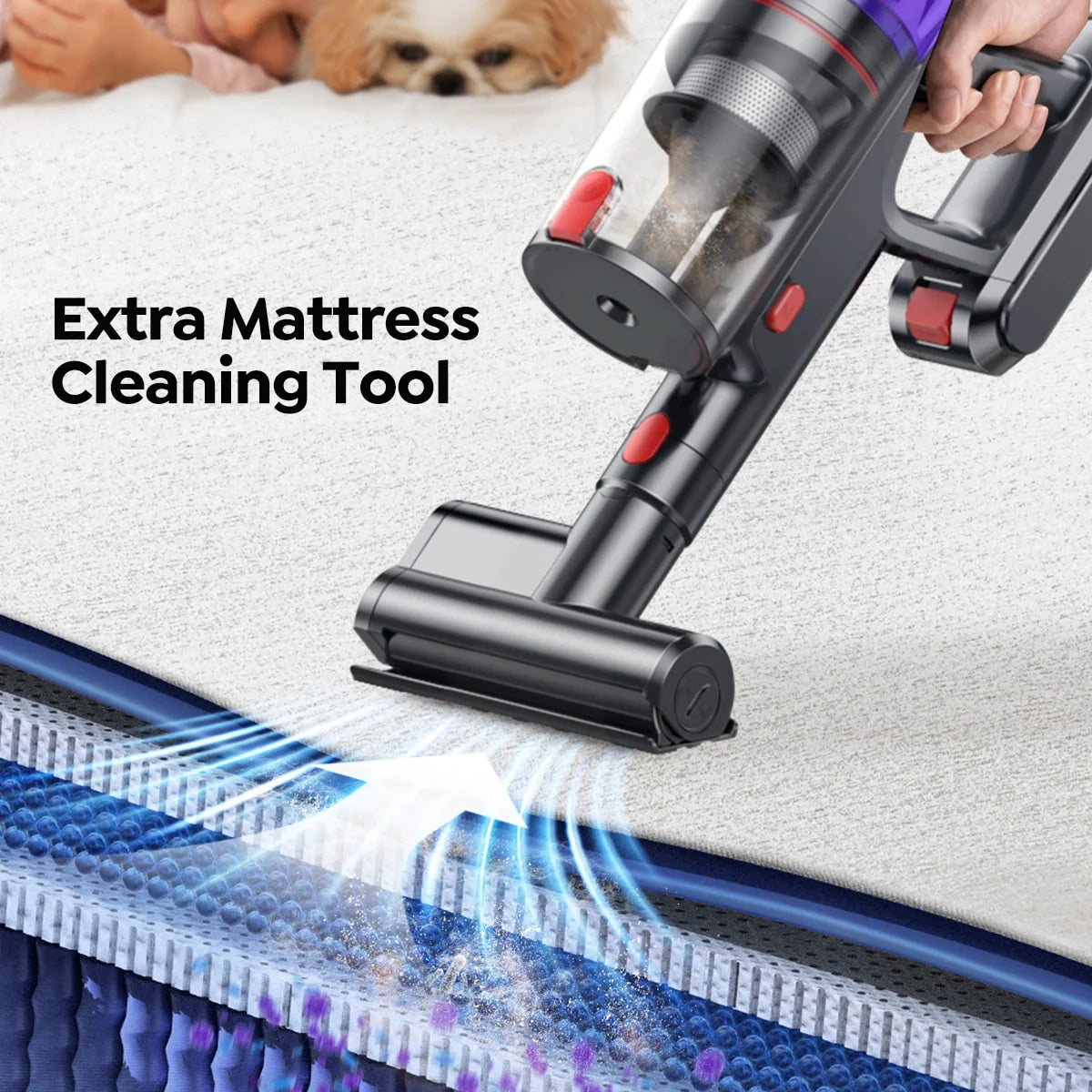Buture VC90 Cordless Vacuum | 650W 55KPA, Auto Floor Detection